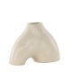 VENTURE DESIGN Kento vase - beige/sorte prikker stentj (21x8x15H)