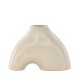 VENTURE DESIGN Kento vase - beige/sorte prikker stentj (21x8x15H)