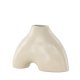 VENTURE DESIGN Kento vase - beige/sorte prikker stentj (21x8x15H)