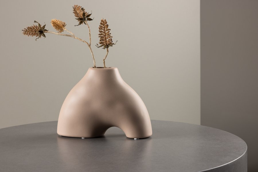 VENTURE DESIGN Kento vase - lyserd stentj (21x8x15H)