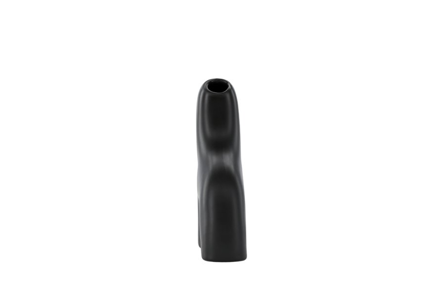 VENTURE DESIGN Aya vase - sort stentj (9x4x16H)