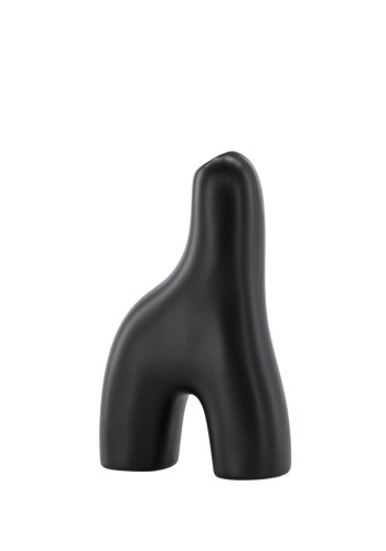 VENTURE DESIGN Aya vase - sort stentj (9x4x16H)