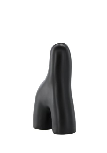 VENTURE DESIGN Aya vase - sort stentj (9x4x16H)