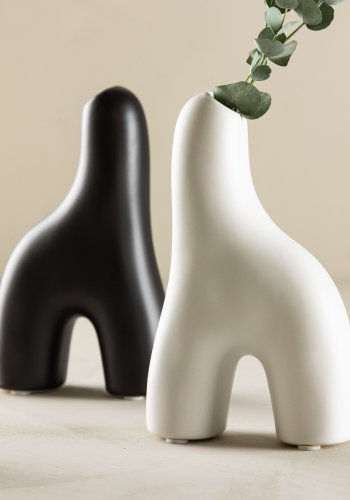 VENTURE DESIGN Aya vase - hvid stentj (9x4x16H)