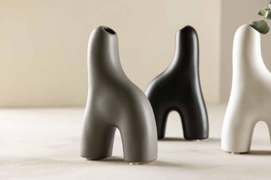 VENTURE DESIGN Aya vase - mrkegr stentj (9x4x16H)