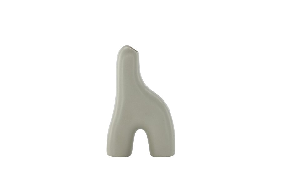 VENTURE DESIGN Aya vase - lysegr stentj (9x4x16H)