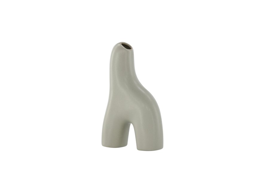 VENTURE DESIGN Aya vase - lysegr stentj (9x4x16H)