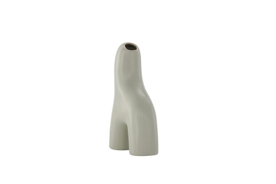 VENTURE DESIGN Aya vase - lysegr stentj (9x4x16H)