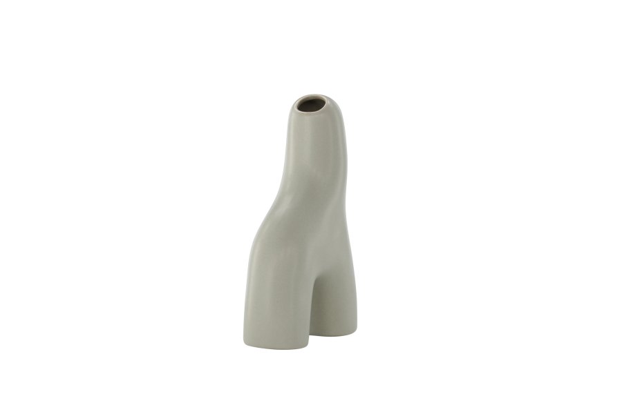 VENTURE DESIGN Aya vase - lysegr stentj (9x4x16H)