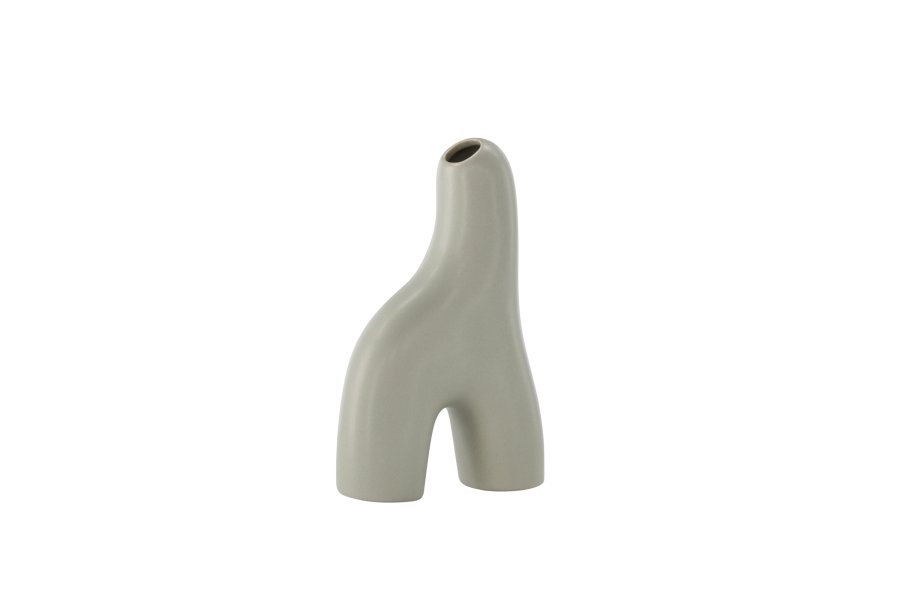 VENTURE DESIGN Aya vase - lysegr stentj (9x4x16H)