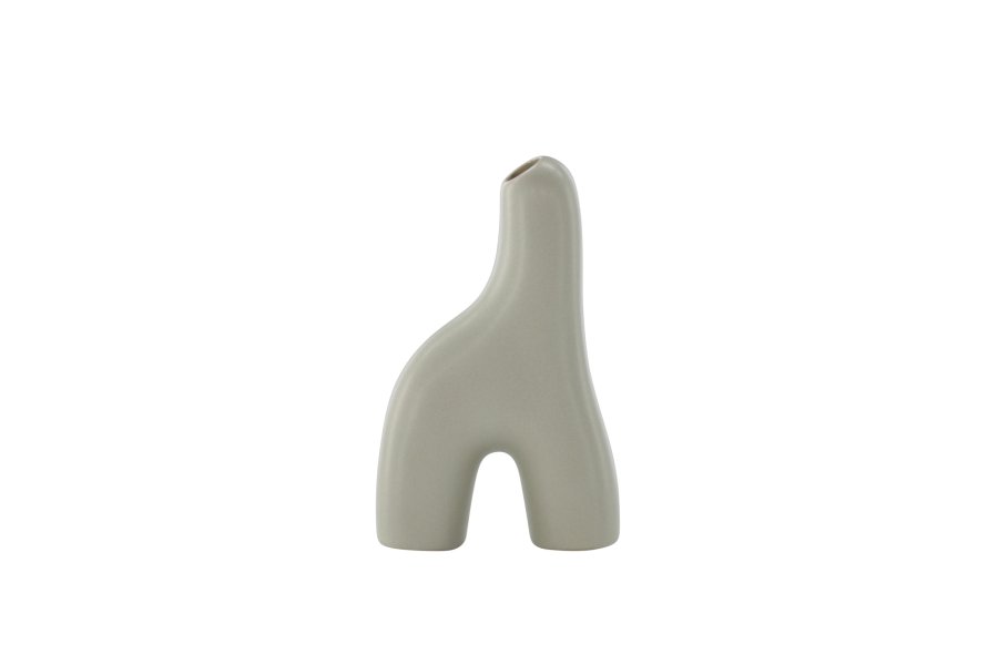 VENTURE DESIGN Aya vase - lysegr stentj (9x4x16H)