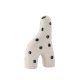 VENTURE DESIGN Aya vase - hvid/sorte prikker stentj (9x4x16H)