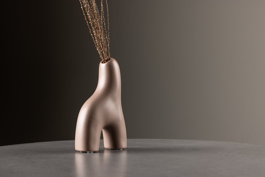 VENTURE DESIGN Aya vase - brun stentj (9x4x16H)