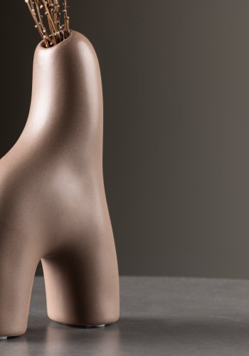 VENTURE DESIGN Aya vase - brun stentj (9x4x16H)