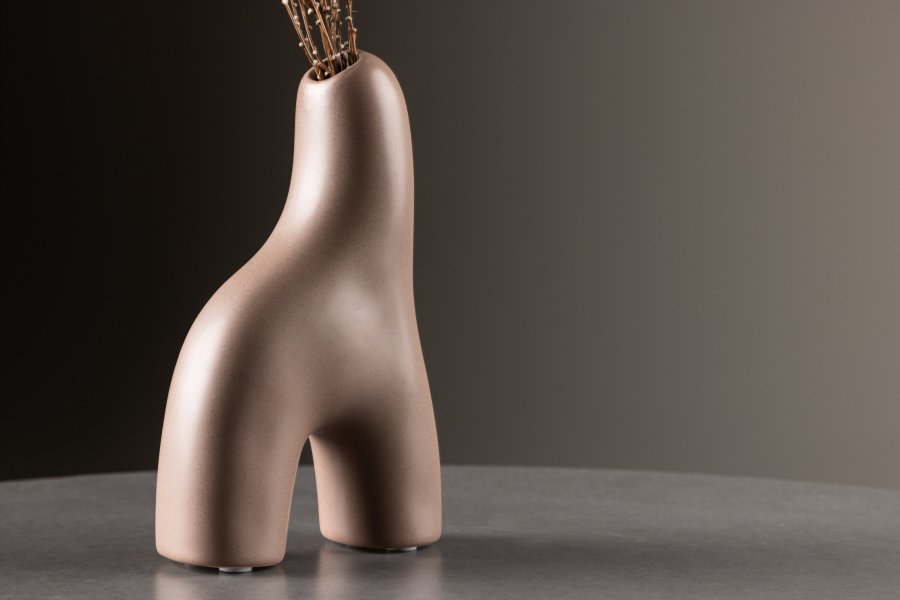 VENTURE DESIGN Aya vase - brun stentj (9x4x16H)