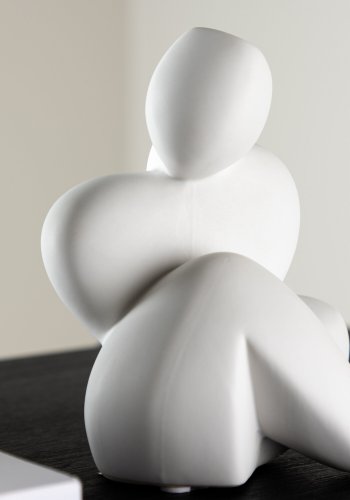 VENTURE DESIGN Floda skulptur - hvid stentj (11x9x14H)