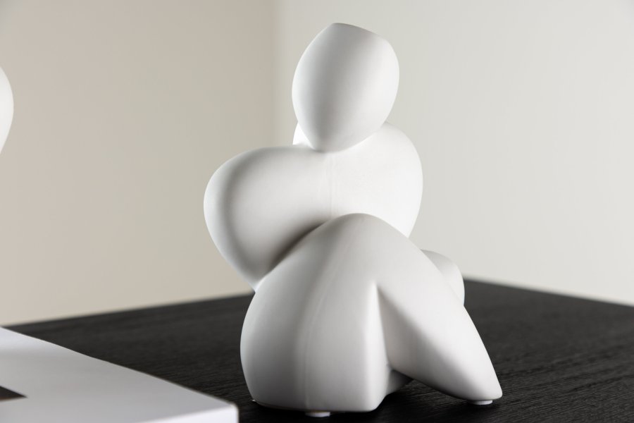 VENTURE DESIGN Floda skulptur - hvid stentj (11x9x14H)