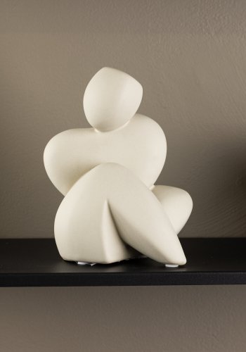 VENTURE DESIGN Floda skulptur - lysegr stentj (11x9x14H)