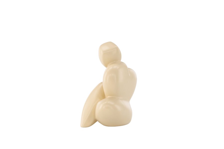 VENTURE DESIGN Floda skulptur - lysegul stentj (11x9x14H)