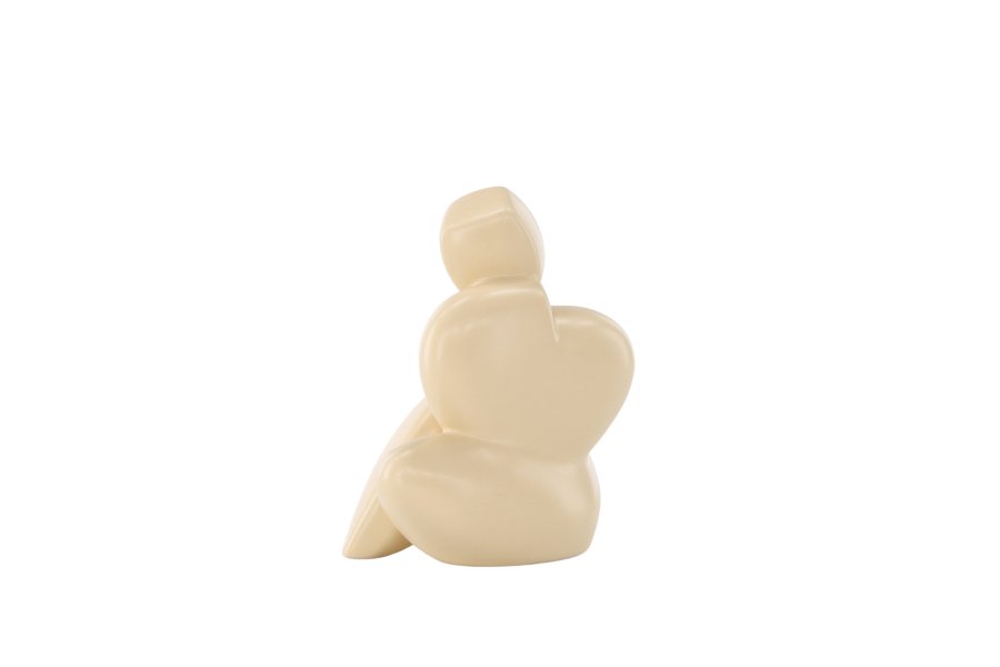 VENTURE DESIGN Floda skulptur - lysegul stentj (11x9x14H)