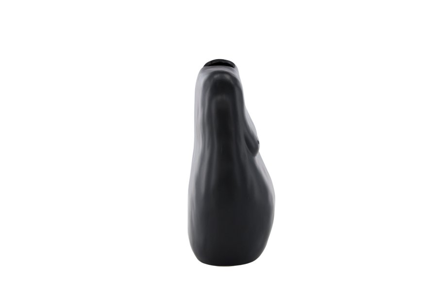 VENTURE DESIGN Romie vase - sort stentj (24x14x28H)