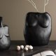 VENTURE DESIGN Romie vase - sort stentj (24x14x28H)