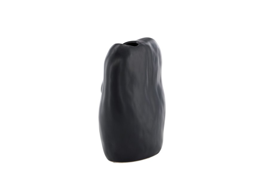 VENTURE DESIGN Romie vase - sort stentj (24x14x28H)