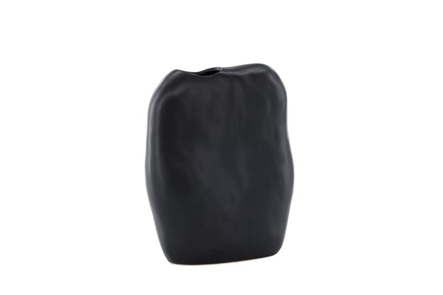 VENTURE DESIGN Romie vase - sort stentj (24x14x28H)