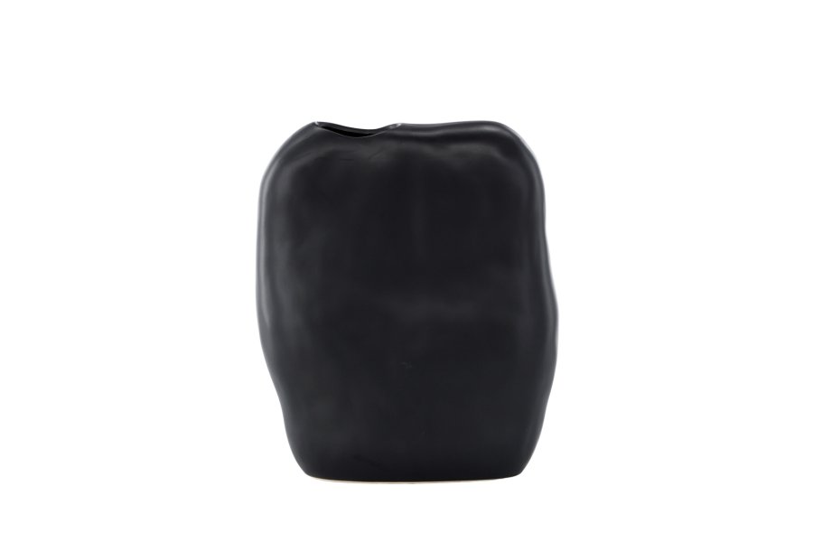 VENTURE DESIGN Romie vase - sort stentj (24x14x28H)