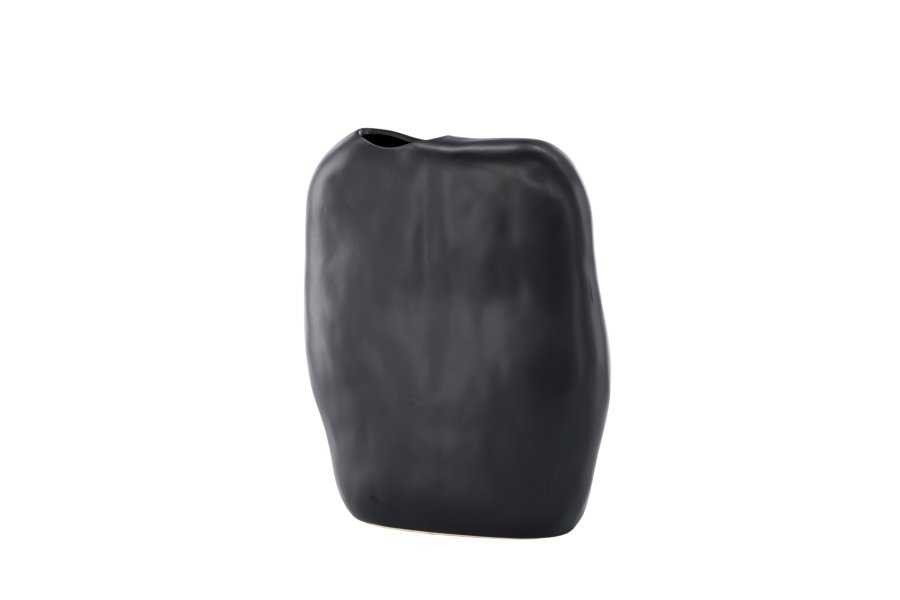 VENTURE DESIGN Romie vase - sort stentj (24x14x28H)