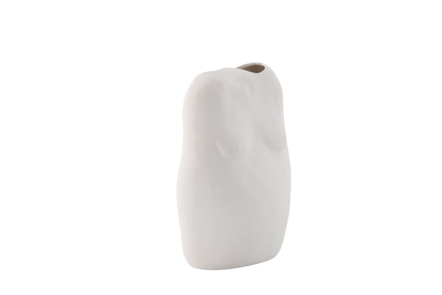 VENTURE DESIGN Romie vase - offwhite stentj (24x14x28H)