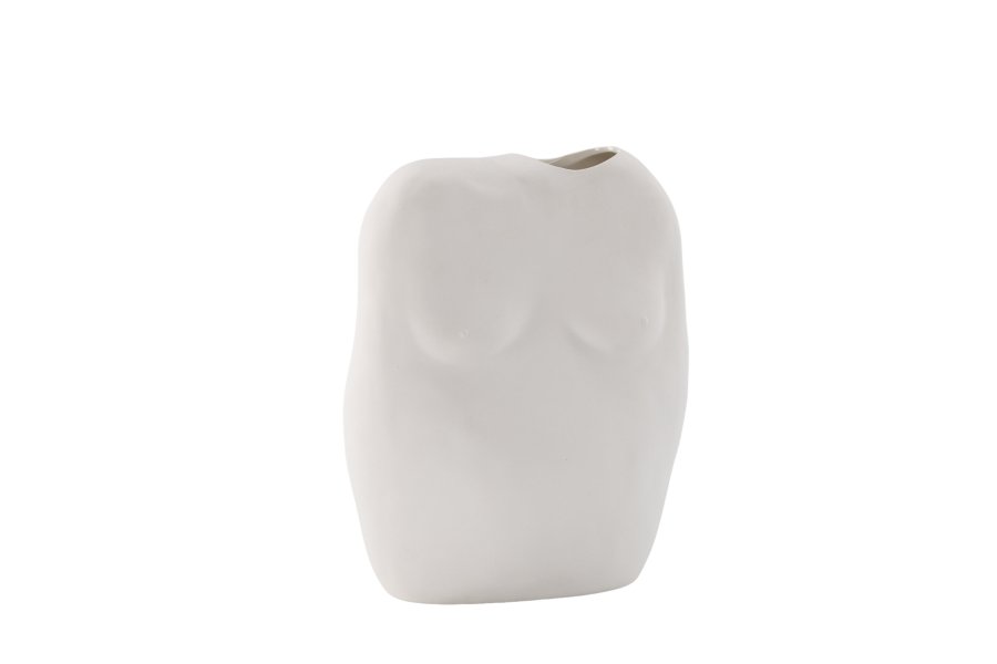 VENTURE DESIGN Romie vase - offwhite stentj (24x14x28H)