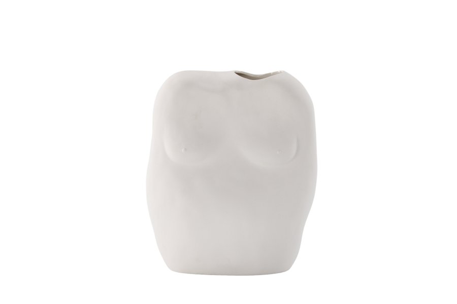 VENTURE DESIGN Romie vase - offwhite stentj (24x14x28H)