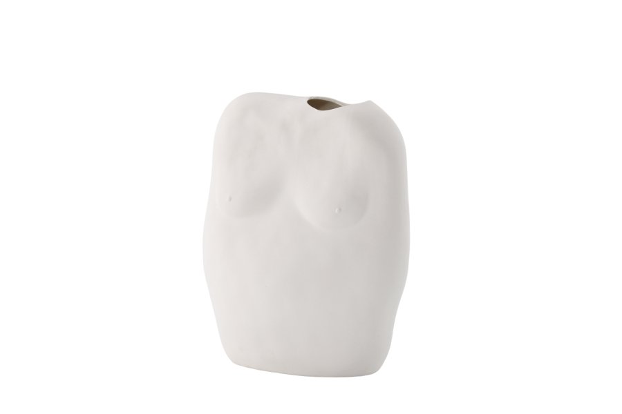 VENTURE DESIGN Romie vase - offwhite stentj (24x14x28H)