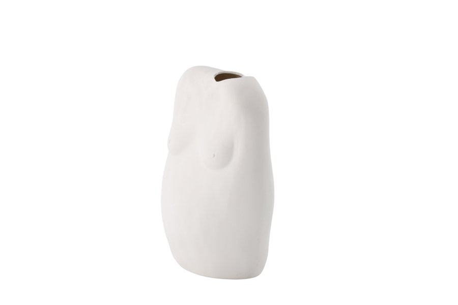 VENTURE DESIGN Romie vase - offwhite stentj (24x14x28H)