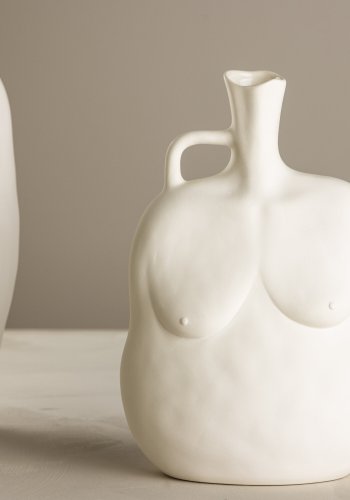 VENTURE DESIGN Conta vase - offwhite stentj (17x10x25H)