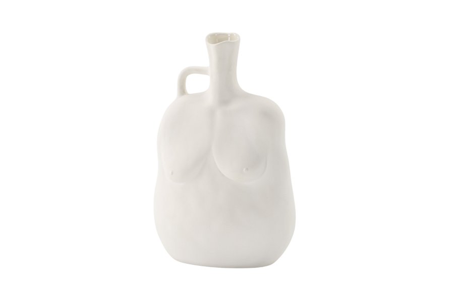 VENTURE DESIGN Conta vase - offwhite stentj (17x10x25H)