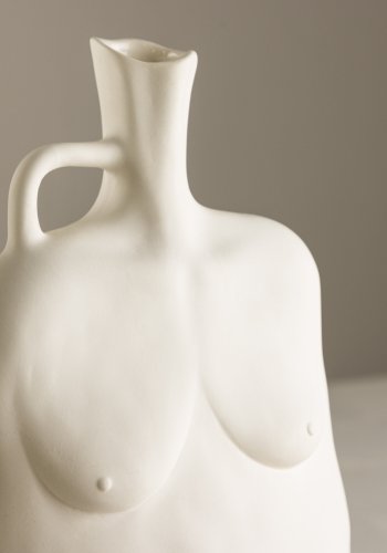 VENTURE DESIGN Conta vase - offwhite stentj (17x10x25H)