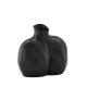 VENTURE DESIGN Harvey vase - mat sort stentj (17x10x15H)