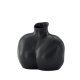 VENTURE DESIGN Harvey vase - mat sort stentj (17x10x15H)