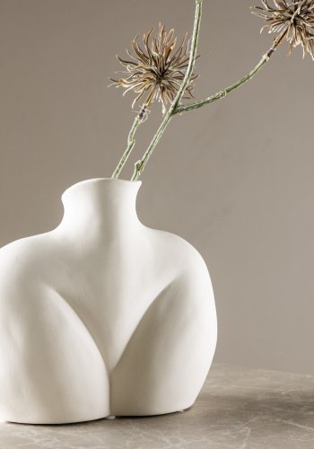 VENTURE DESIGN Harvey vase - offwhite stentj (17x10x15H)