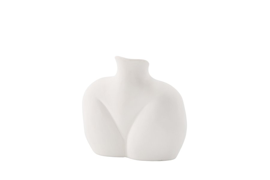 VENTURE DESIGN Harvey vase - offwhite stentj (17x10x15H)