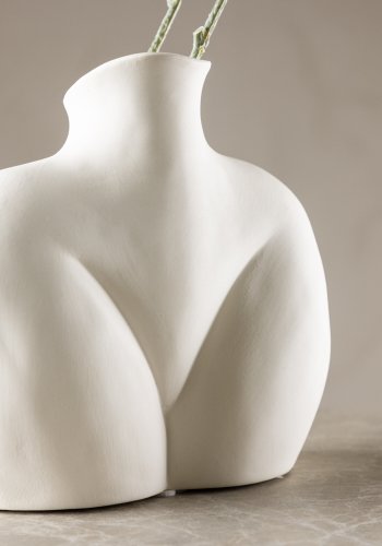 VENTURE DESIGN Harvey vase - offwhite stentj (17x10x15H)