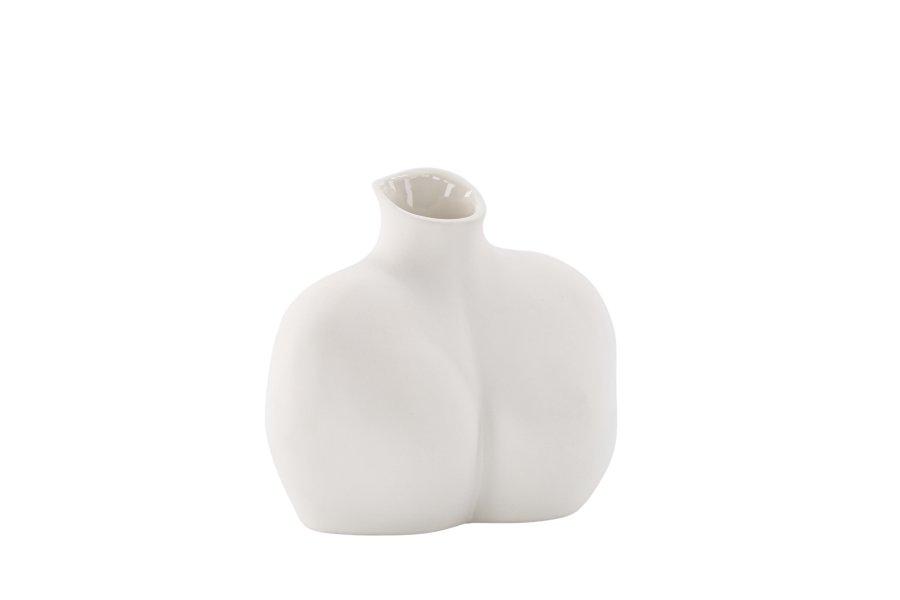 VENTURE DESIGN Harvey vase - offwhite stentj (17x10x15H)