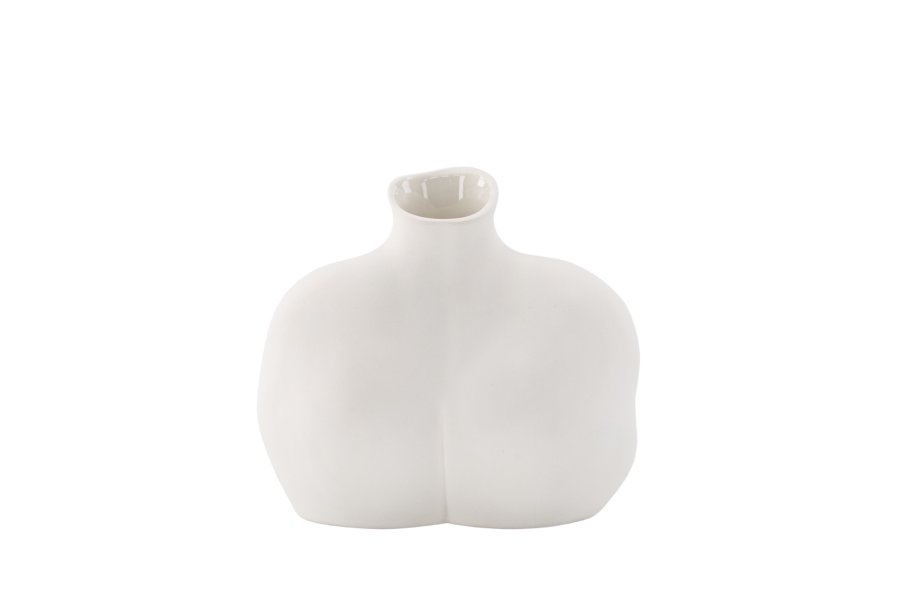 VENTURE DESIGN Harvey vase - offwhite stentj (17x10x15H)