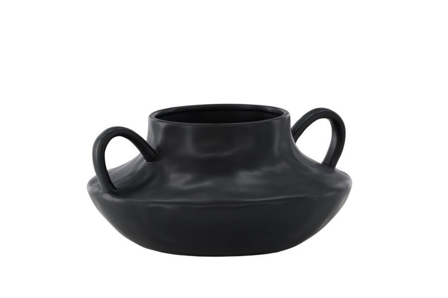 VENTURE DESIGN Holda potte - mat sort stentj (31x29x15H)