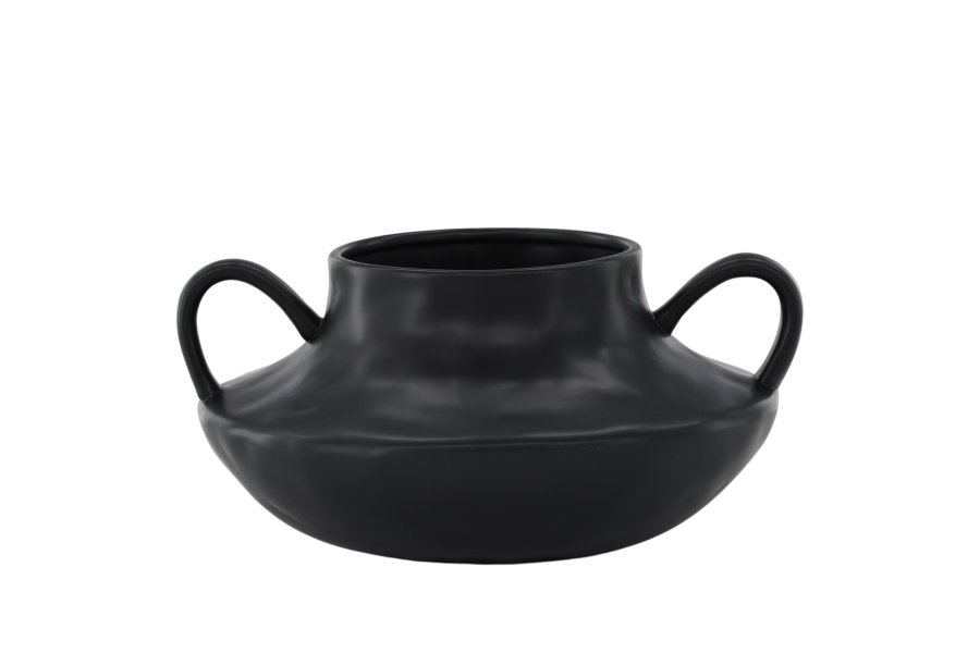 VENTURE DESIGN Holda potte - mat sort stentj (31x29x15H)