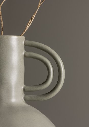 VENTURE DESIGN Vivi vase, m. hank - mrkegr stentj (24x24x25H)