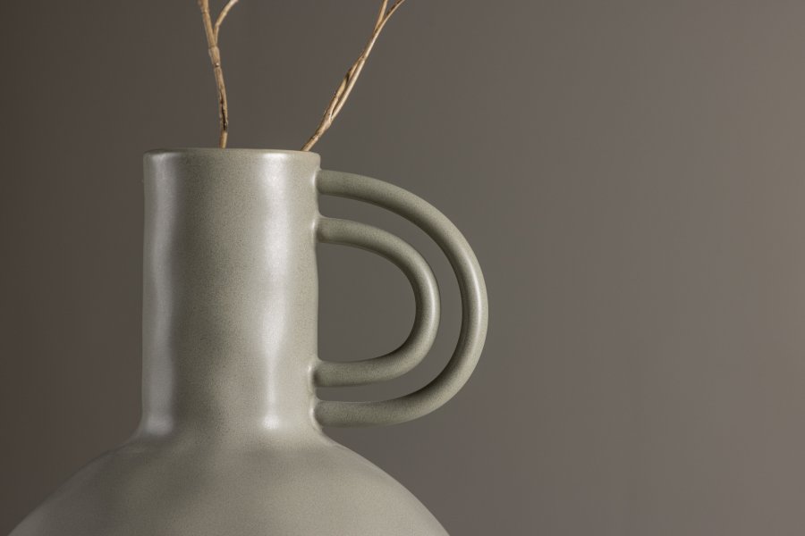 VENTURE DESIGN Vivi vase, m. hank - mrkegr stentj (24x24x25H)