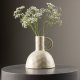 VENTURE DESIGN Vivi vase, m. hank - beige/sorte prikker stentj (24x24x25H)